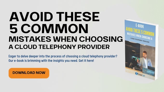 Image with ebook display for selecting a cloud telephony provider